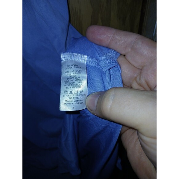 Double Zero Lovely Large Dress Womens Size Large Blue Sleeveless Side Slits - Picture 5 of 12